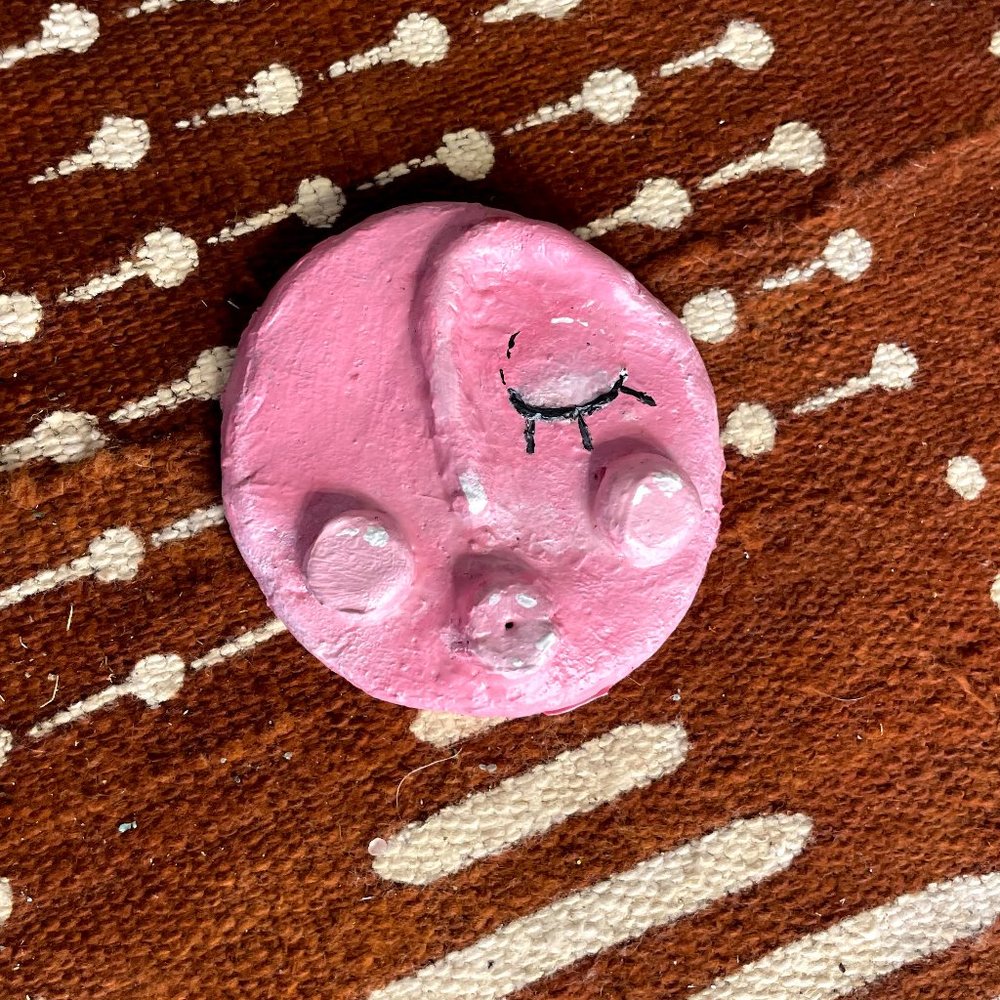 ☽ Sleepy Moon Incense Holder - Bubblegum ☽